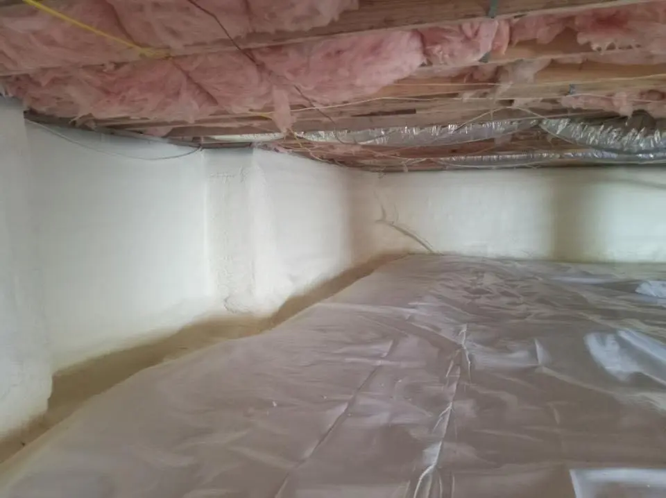 Crawl space encapsulation with closed-cell spray foam for Spray Foam Roofing in Cleveland